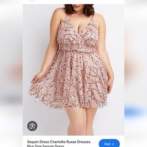 NWOT CHARLOTTE RUSSE 3X SEQUIN SKATER DRESS